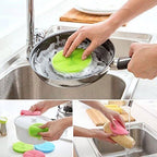 2 Pcs Silicone Sponge Dish Washing