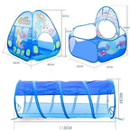 Portable 3 In 1 Tunnel Baby Playhouse