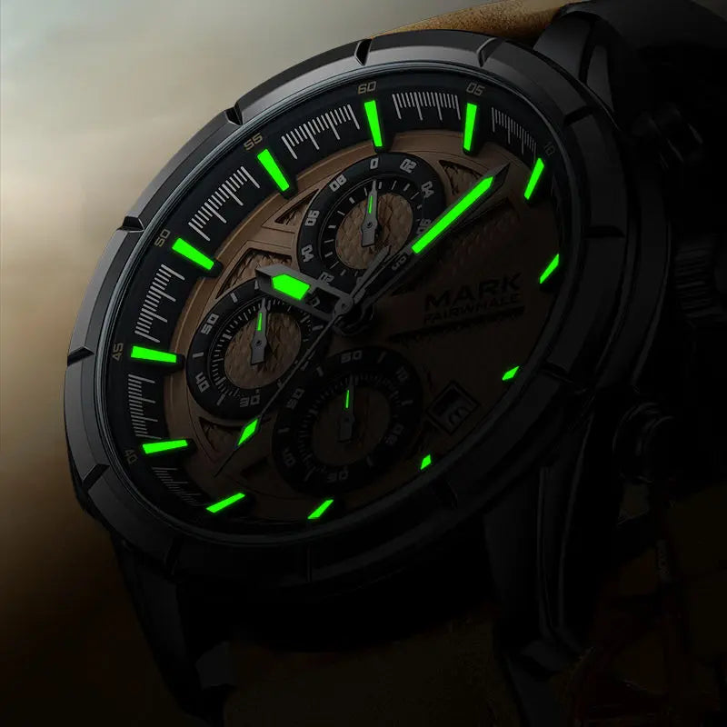 Mark Fairwhale 5024 Pro Luxury Watch – Waterproof & Luminous Gift for Men